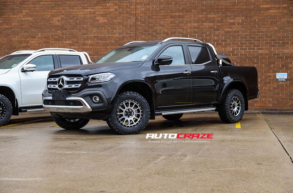 MERCEDES X CLASS CALIBRE SATIN BLACK MACHINED FACE